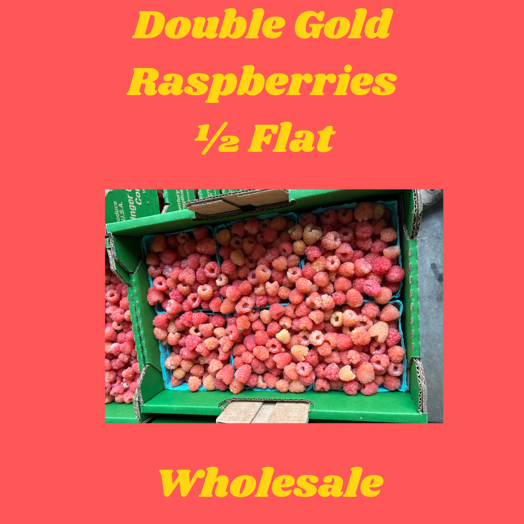Double Gold Raspberry Wholesale (1/2 Flat)